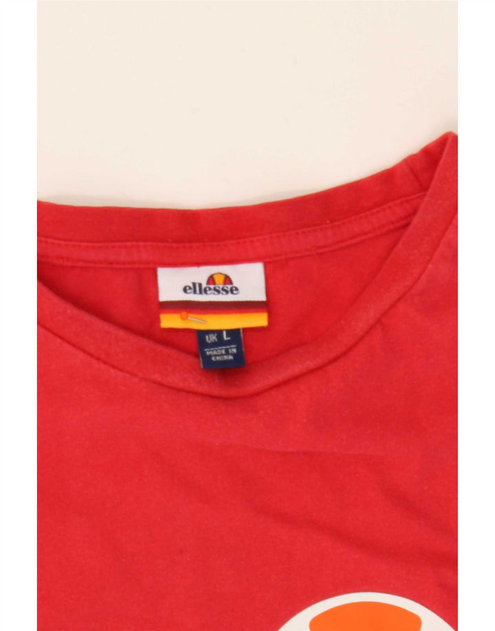 Ellesse Mens Graphic T-Shirt Top Large Red