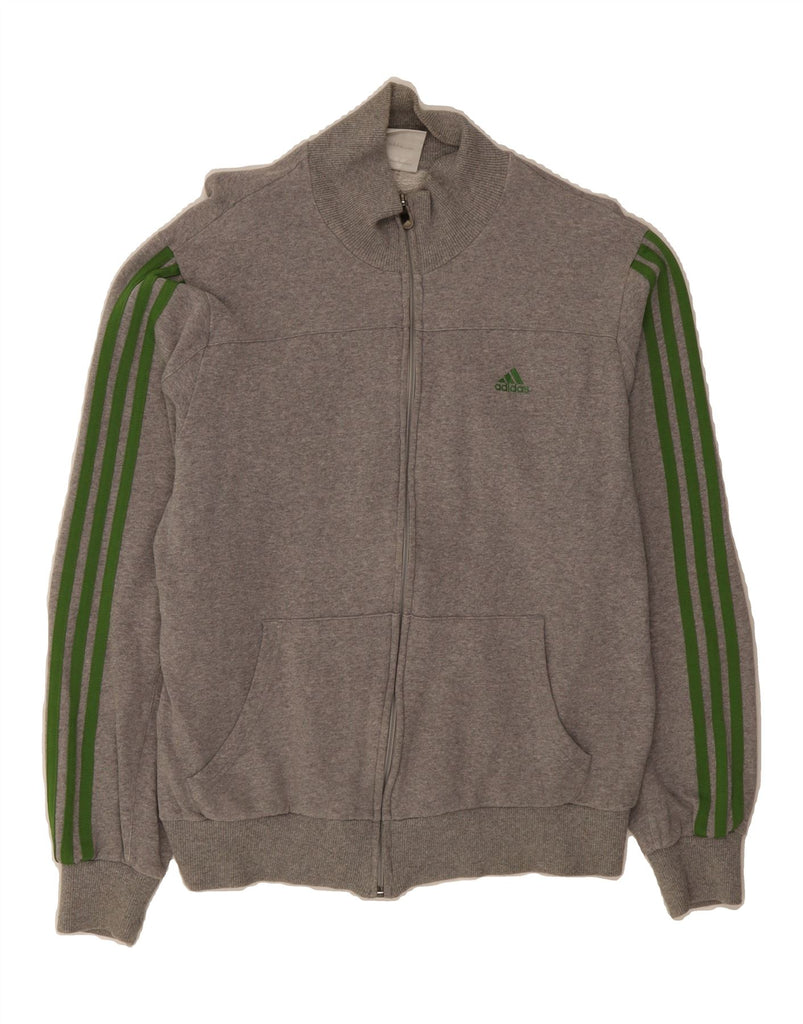 ADIDAS Mens Tracksuit Top Jacket UK 40/42 Medium Grey Cotton Vintage Adidas and Second-Hand Adidas from Messina Hembry 