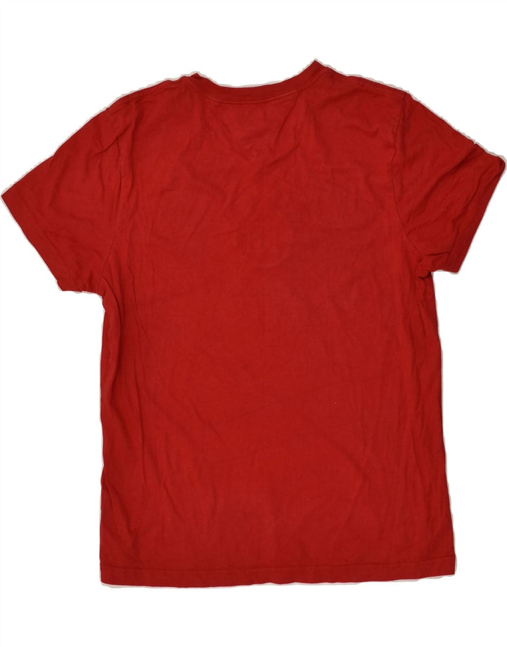 TOMMY HILFIGER Womens Graphic T-Shirt Top UK 12 Medium Red Cotton | Vintage Tommy Hilfiger | Thrift | Second-Hand Tommy Hilfiger | Used Clothing | Messina Hembry 