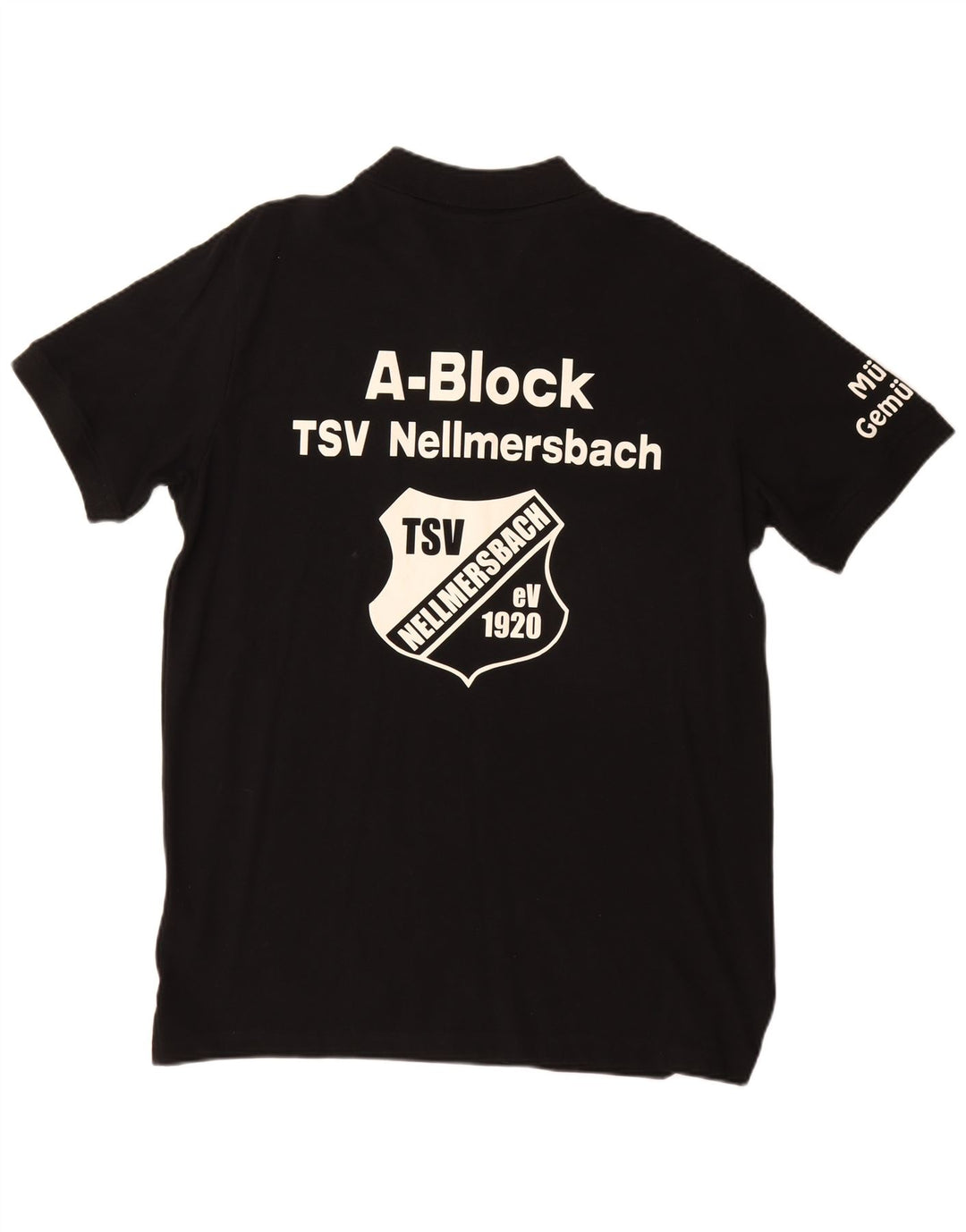 Kappa Mens Graphic Polo Shirt Large Black Cotton