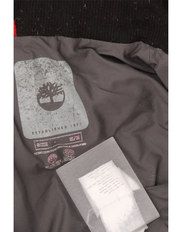 TIMBERLAND Mens Hooded Padded Jacket UK 38 Medium Black Polyester