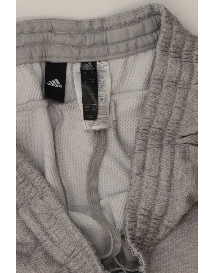 Adidas Mens Tracksuit Trousers Large Grey Polyester