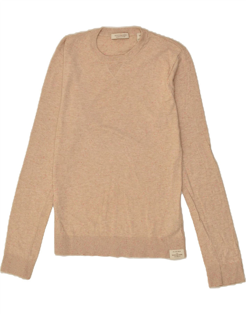 SCOTCH & SODA Womens Crew Neck Jumper Sweater UK 16 Large Beige Flecked | Vintage Scotch & Soda | Thrift | Second-Hand Scotch & Soda | Used Clothing | Messina Hembry 