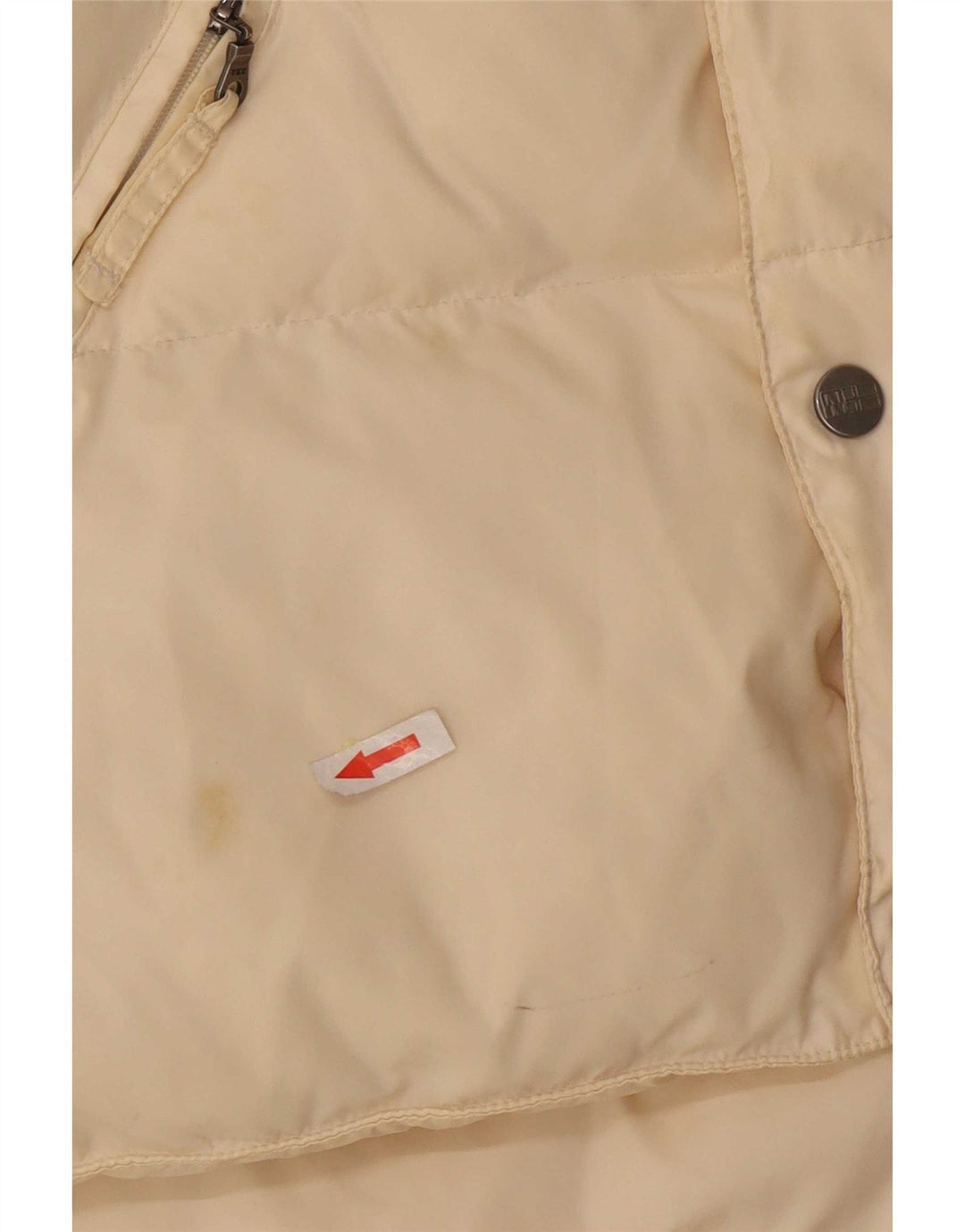 Napapijri Mens Graphic Padded Gilet UK 38 Medium Off White Polyamide