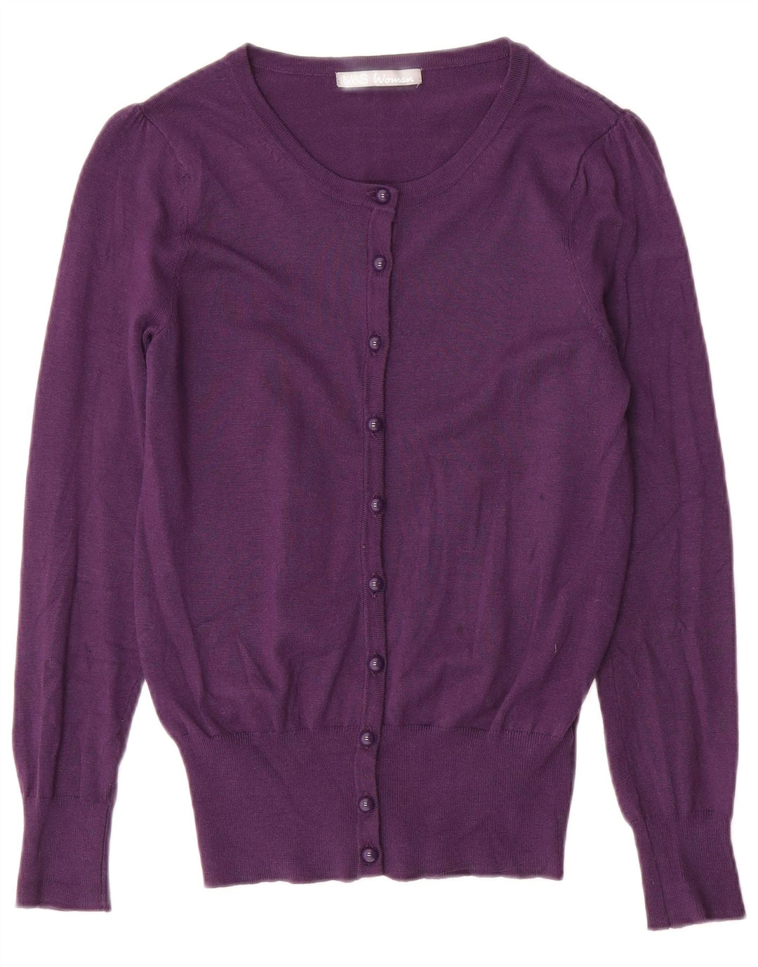 Marks & Spencer Womens Cardigan Sweater UK 8 Small Purple Viscose