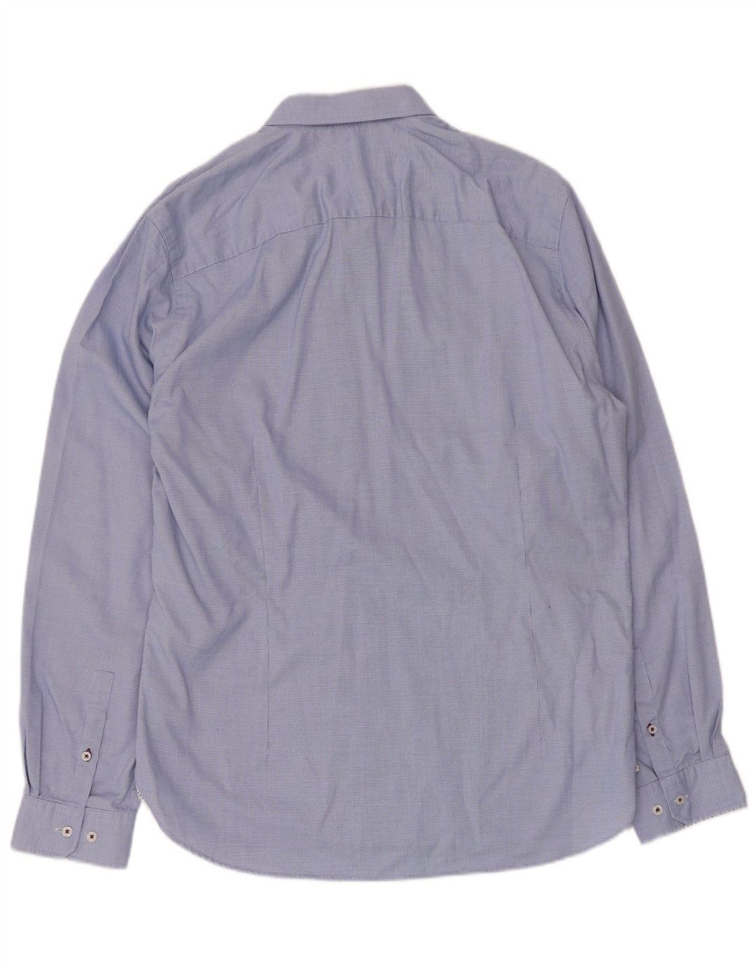Ted Baker Mens Slim Fit Shirt Size 16 1/2 Large Blue Check Cotton