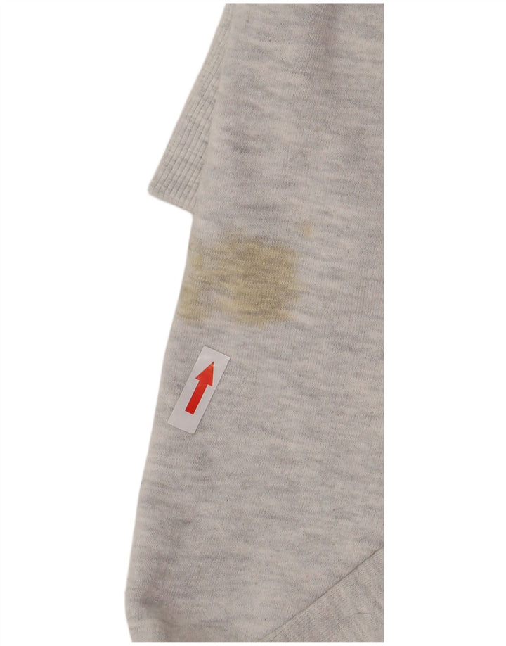 Superdry Womens Graphic Hoodie Jumper UK 12 Medium Grey Polyester