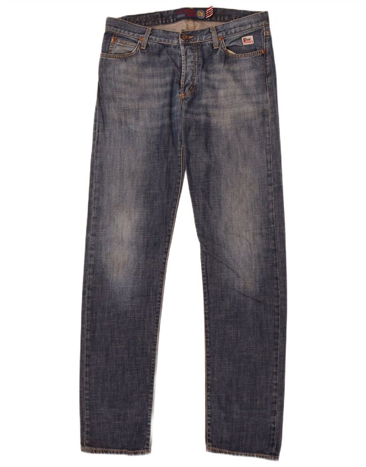 Roy Rogers Mens Straight Jeans W32 L35 Navy Blue Cotton