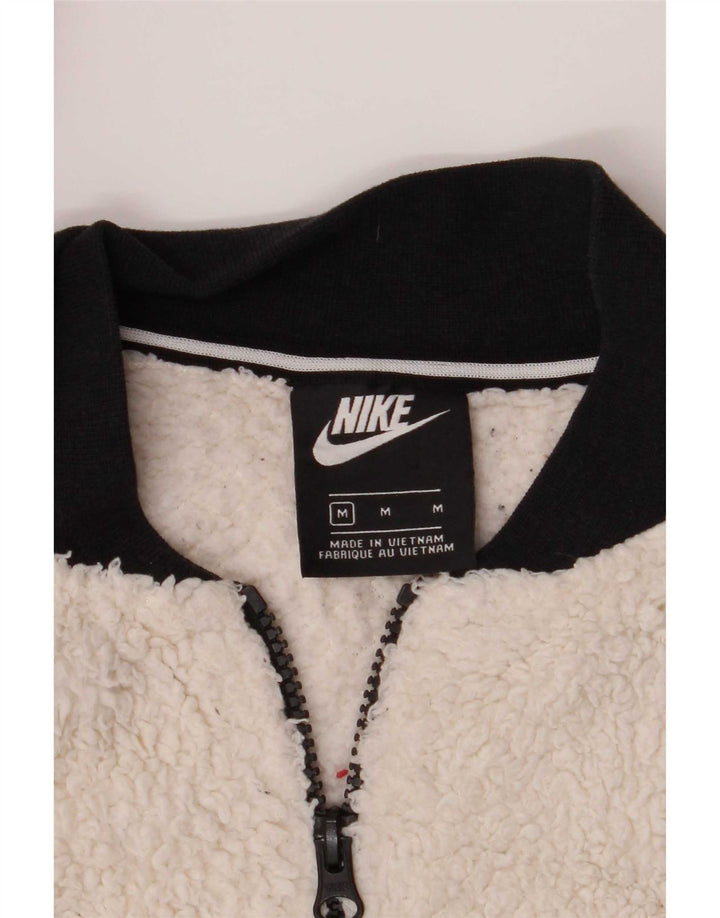 Nike Womens Fleece Jacket UK 14 Medium Brown Colourblock Polyester