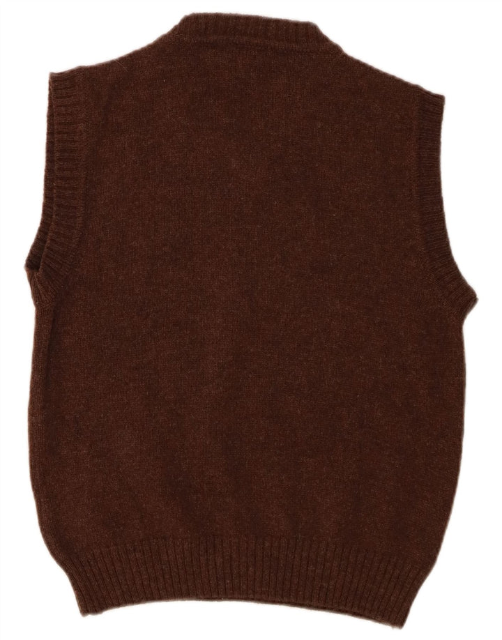 Burberry Womens Vest Tank Top IT 44 Medium Brown Wool