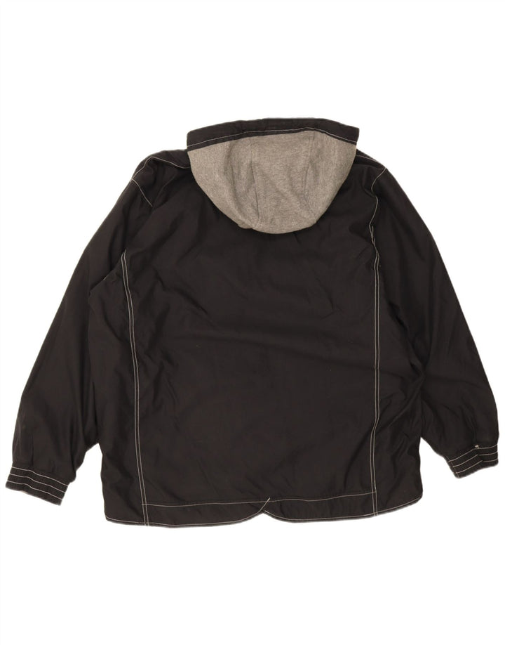 Nike Womens Hooded Oversized Windbreaker Jacket US 12/14 Large Black Nylon