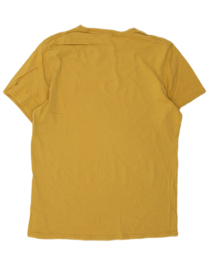 Jack Wills Mens Classic Fit T-Shirt Top Medium Yellow Cotton