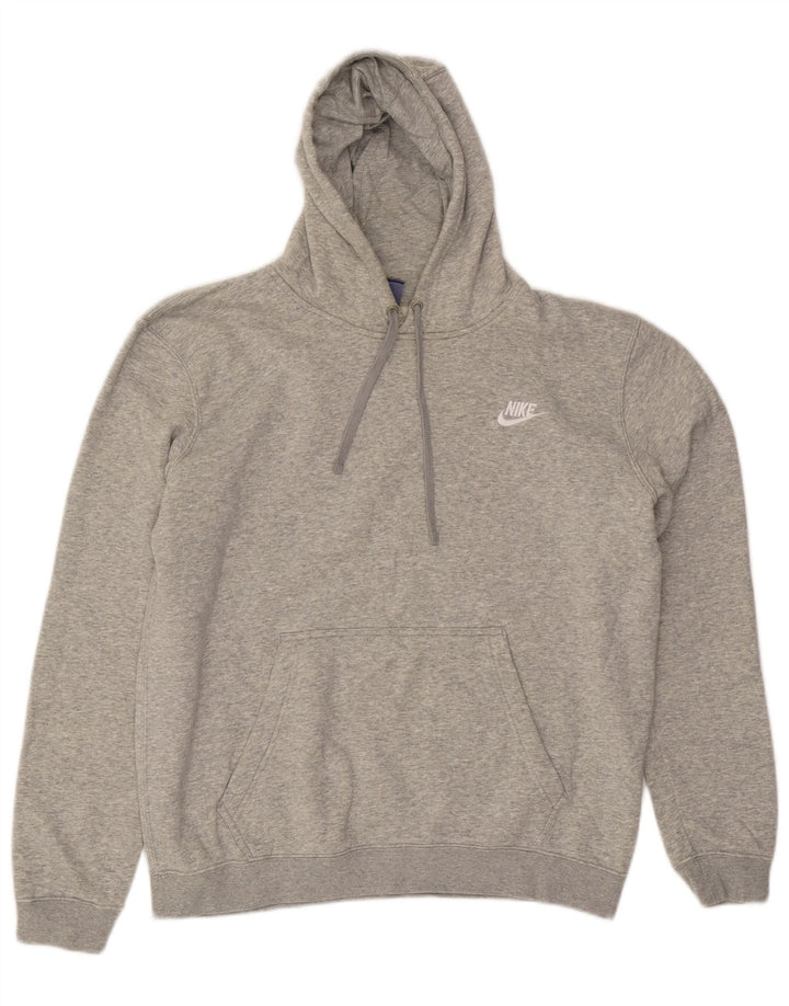 Nike Mens Hoodie Jumper Medium Grey Cotton