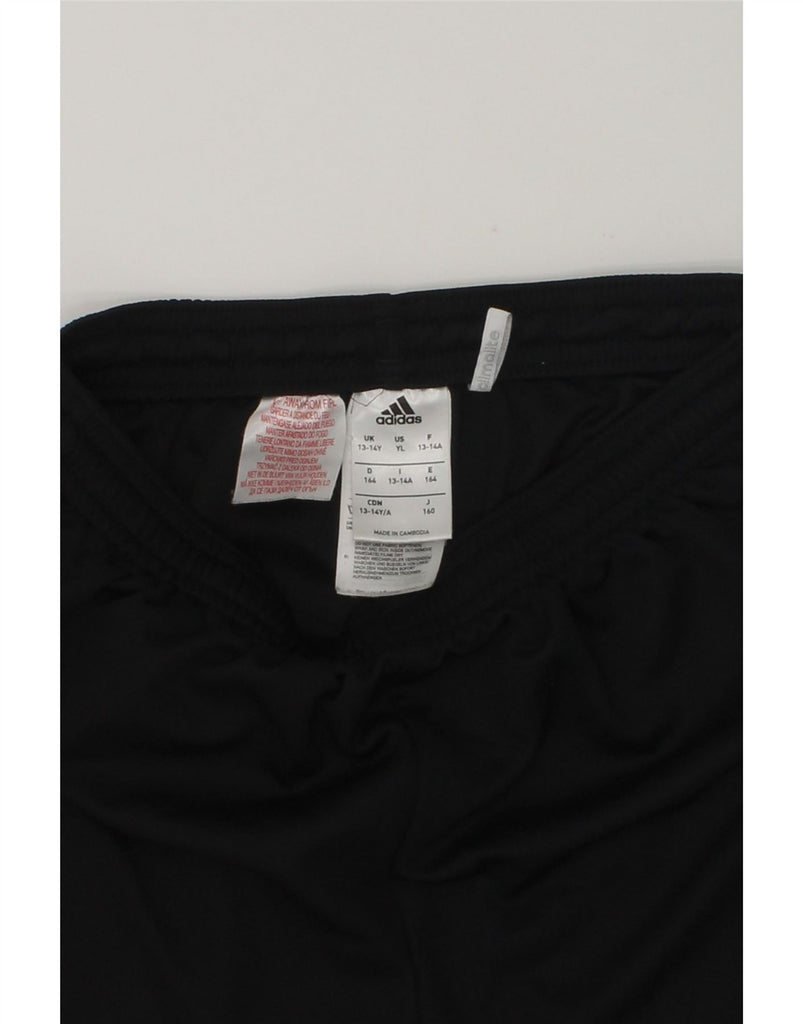 ADIDAS Boys Climalite Sport Shorts 13-14 Years Black Polyester | Vintage Adidas | Thrift | Second-Hand Adidas | Used Clothing | Messina Hembry 