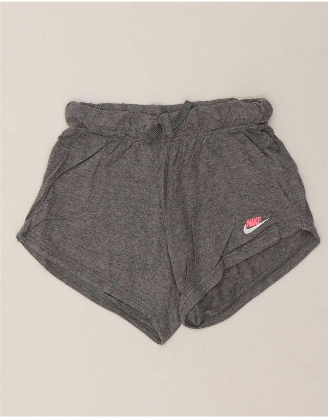 NIKE Girls Sport Shorts 10-11 Years Medium Grey Cotton