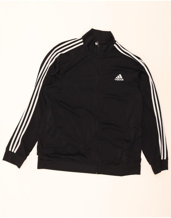 Adidas Mens Tracksuit Top Jacket UK 52/54 XL Black Polyester
