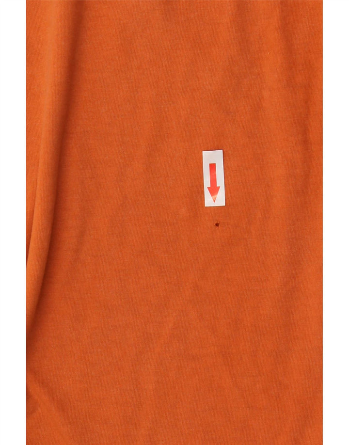 Champion Mens T-Shirt Top Large Orange Cotton