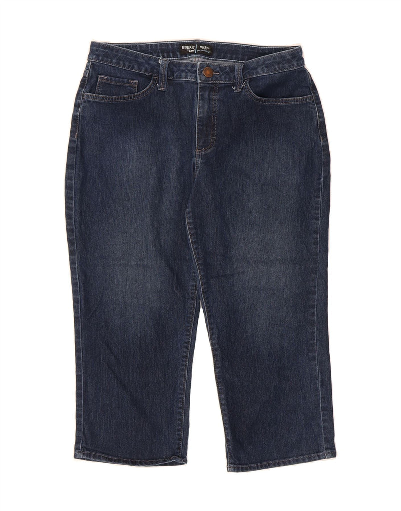 LEE Womens Riders Mid Rise Capri Jeans W30 L20 Navy Blue Vintage Lee and Second-Hand Lee from Messina Hembry 