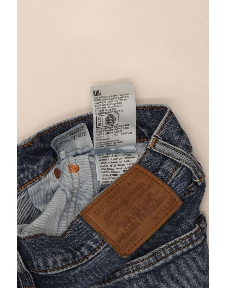 Levi's Mens 502 Tapered Jeans W33 L30 Blue Cotton