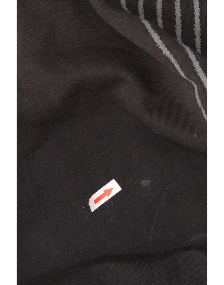 Lotto Mens Hoodie Jumper UK 38/40 Medium Black Colourblock Polyester