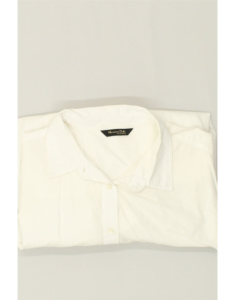 MASSIMO DUTTI Womens Shirt US 8 Medium White | Vintage Massimo Dutti | Thrift | Second-Hand Massimo Dutti | Used Clothing | Messina Hembry 