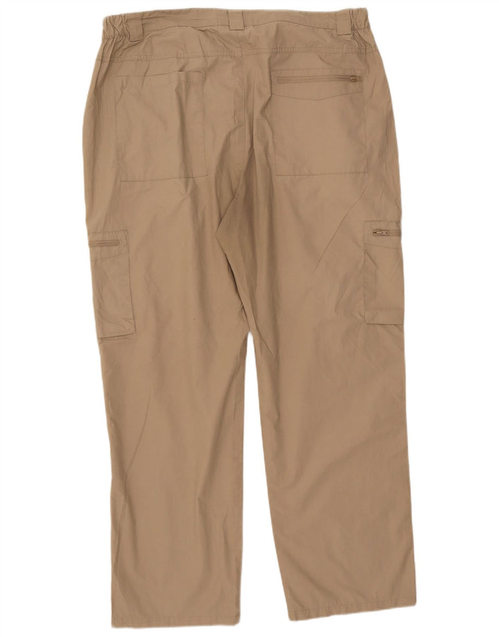 Mountain Warehouse Mens Straight Cargo Trousers W40 L29 Beige Polyester