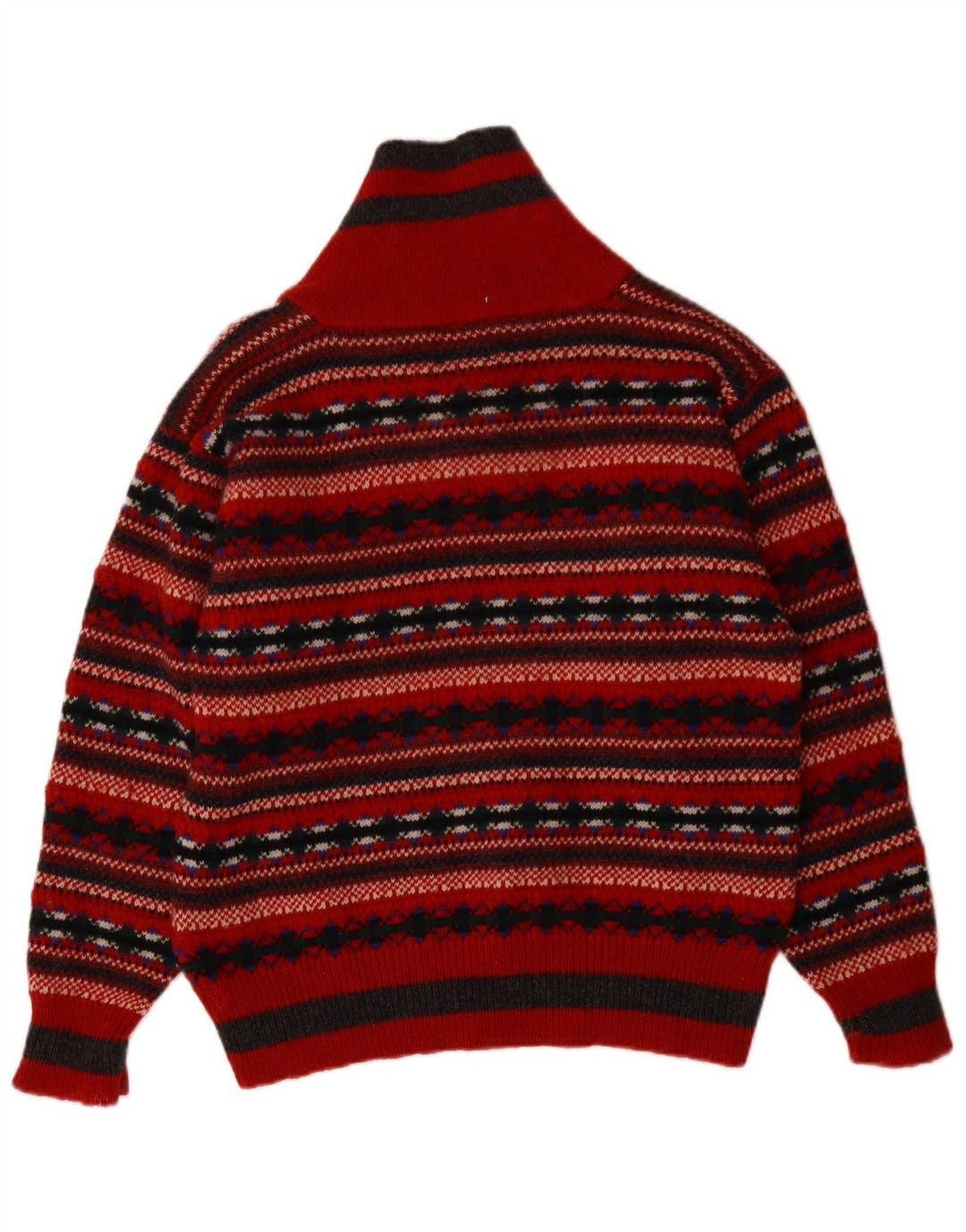 PRINCIPLES Womens Shawl Neck Jumper Sweater UK 14 Medium Red Fair Isle