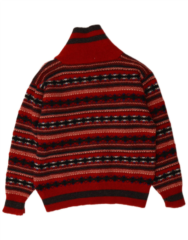 PRINCIPLES Womens Shawl Neck Jumper Sweater UK 14 Medium Red Fair Isle