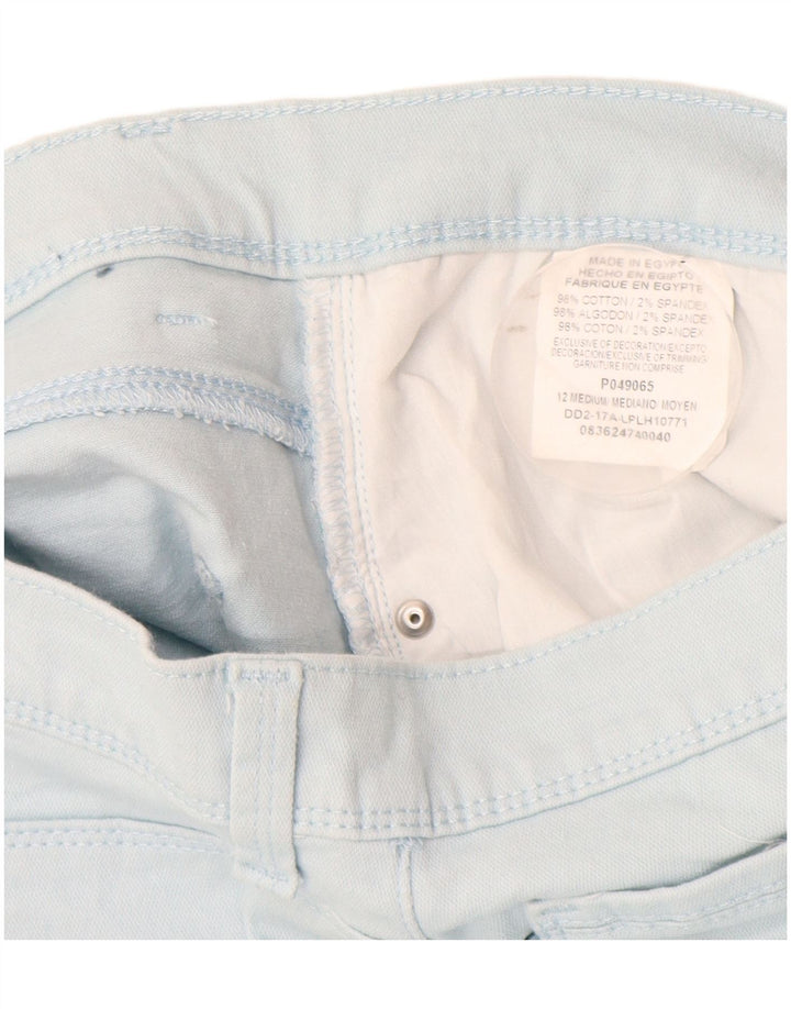 LEE Womens Cropped Trousers US 12 Large W30 L25 Blue Cotton