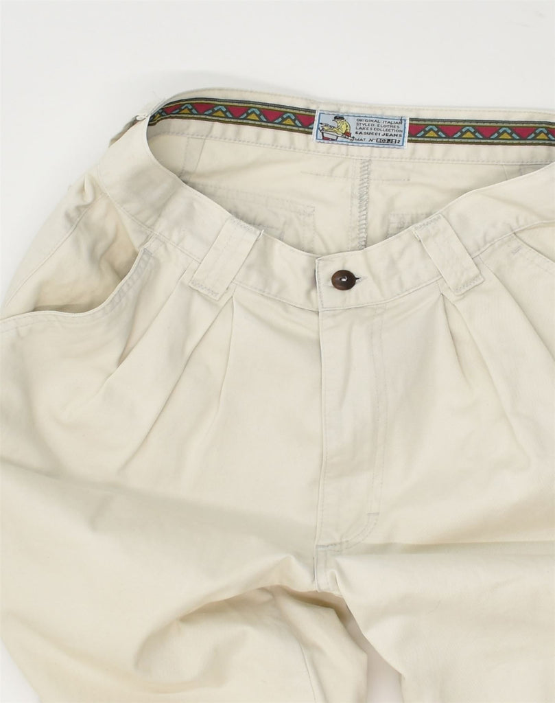 CASUCCI Mens Pegged Casual Trousers W26 L28 Beige Cotton | Vintage Casucci | Thrift | Second-Hand Casucci | Used Clothing | Messina Hembry 