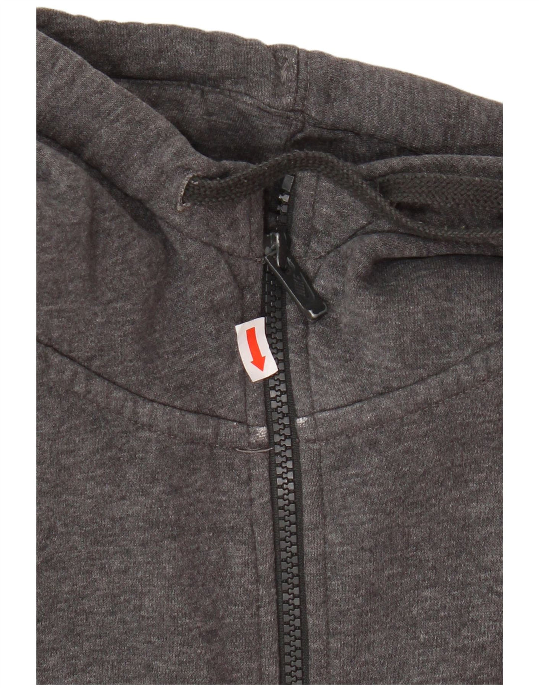 NIKE Mens Zip Hoodie Sweater Large Grey Cotton