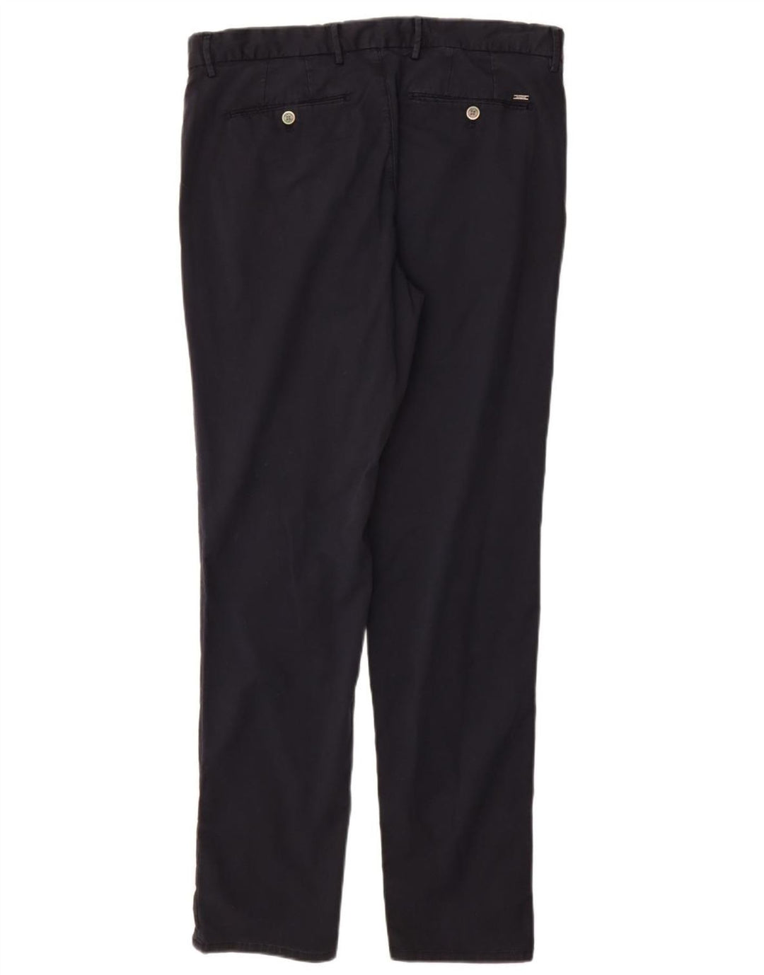 MASSIMO DUTTI Mens Slim Fit Chino Trousers EU 44 Large W34 L32 Navy Blue