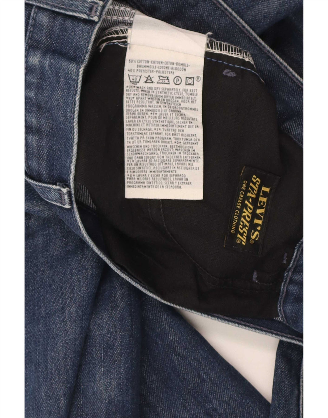 Levi's Mens Distressed Straight Jeans W33 L34 Blue Cotton