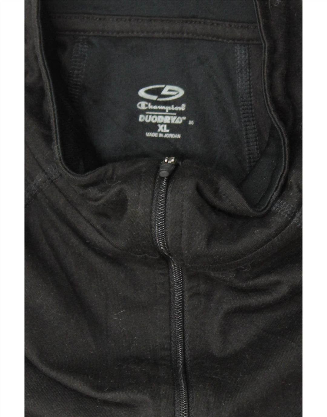 CHAMPION Womens Tracksuit Top Jacket UK 18 XL Black Polyester Vintage Champion and Second-Hand Champion from Messina Hembry 