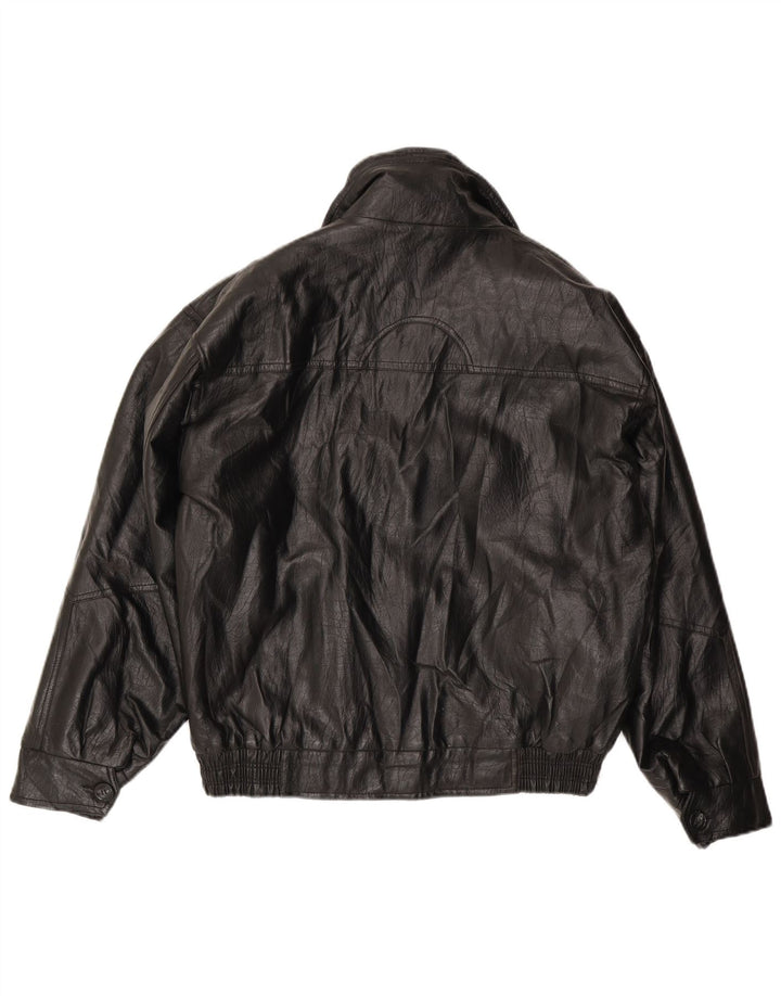 Vintage Mens Leather Jacket UK 38 Medium Black