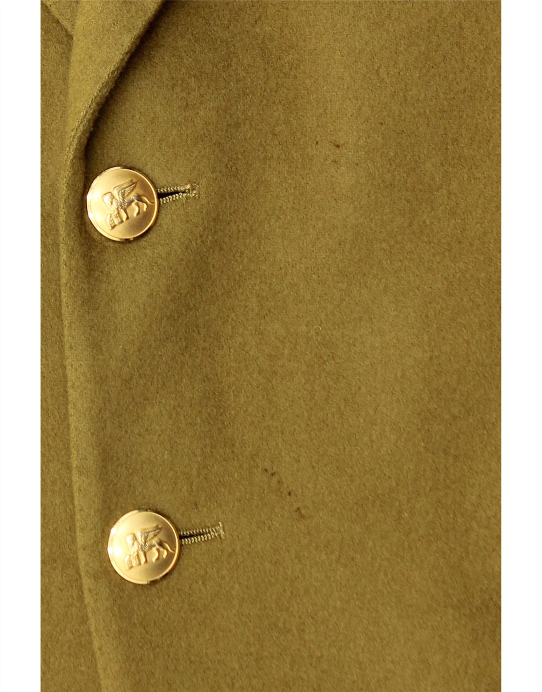 NERVESA Mens 2 Button Blazer Jacket IT 48 Medium Khaki Wool