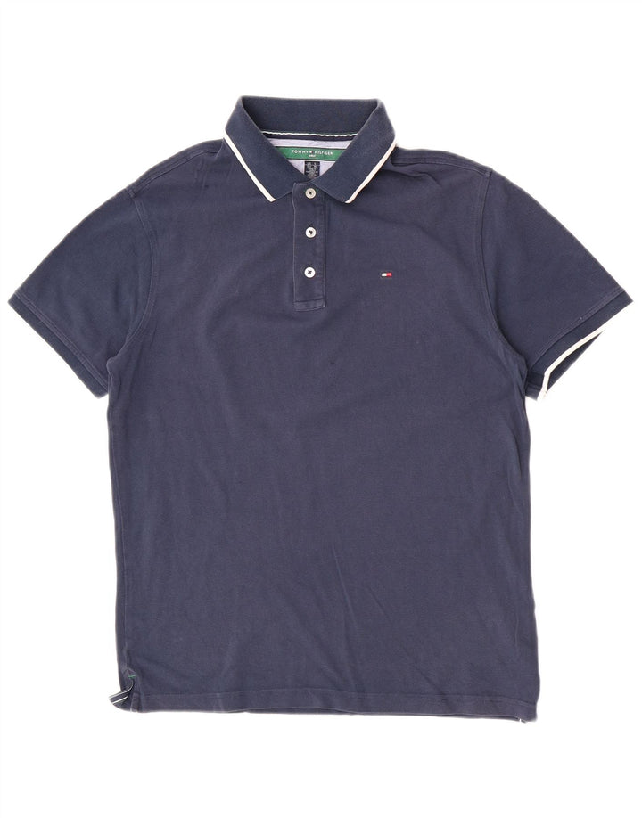 Tommy Hilfiger Mens Golf Polo Shirt Medium Navy Blue Cotton