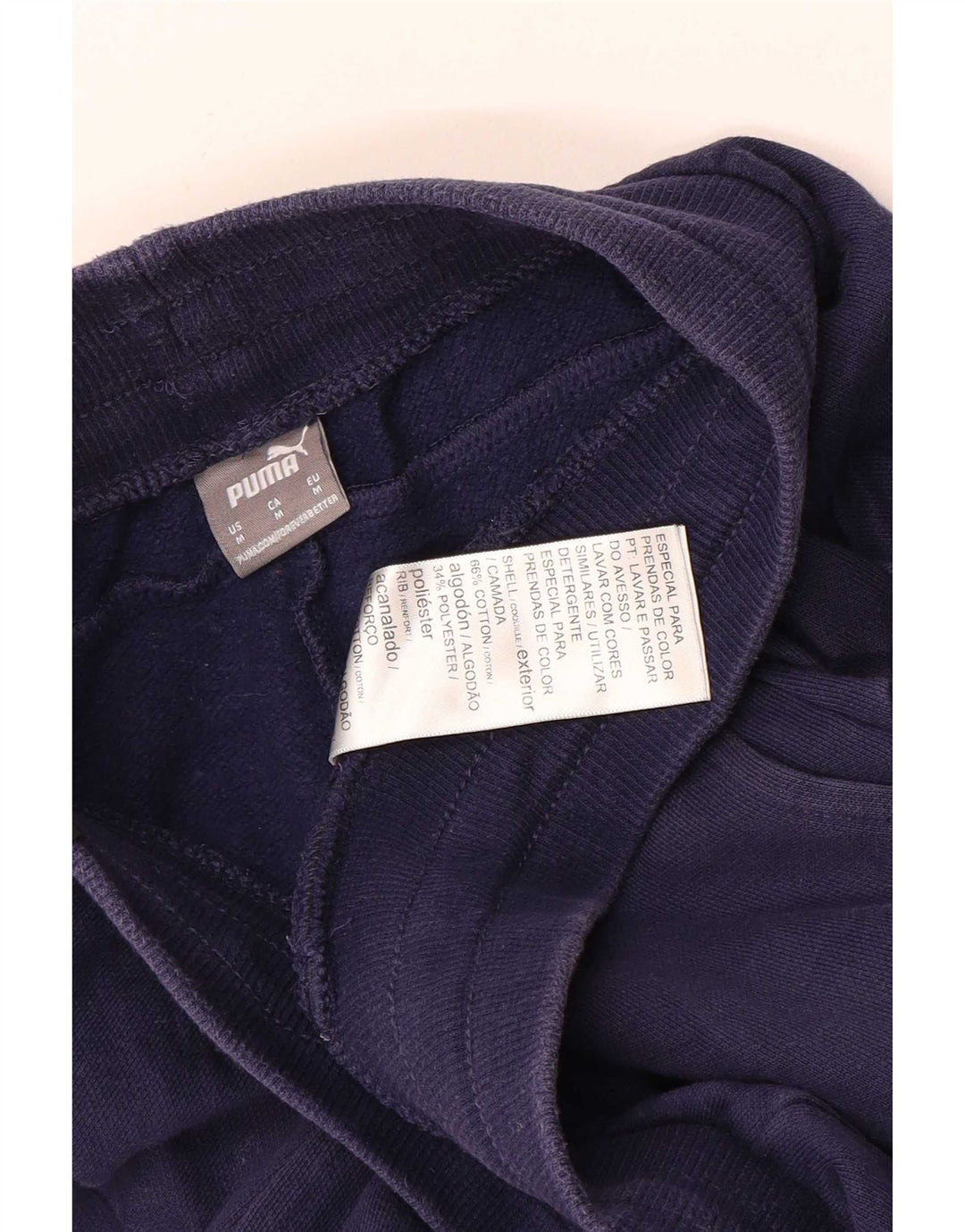 Puma Mens Tracksuit Trousers Joggers Medium Navy Blue Cotton