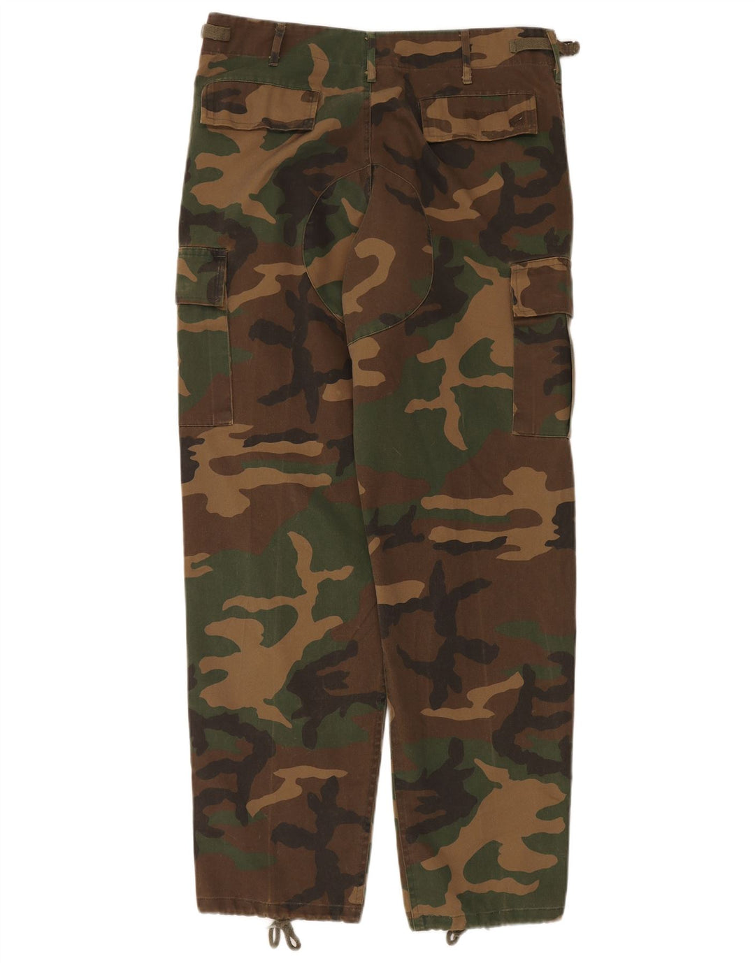 Vintage Mens Straight Cargo Trousers Medium W32 L32 Khaki Camouflage