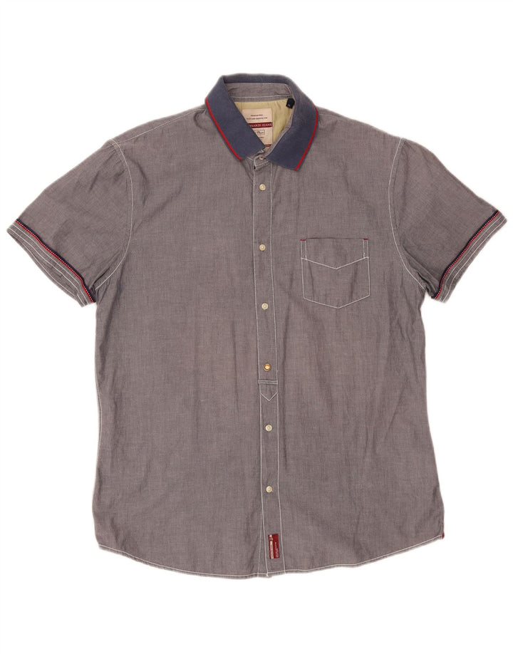 Trussardi Mens Short Sleeve Shirt XL Grey