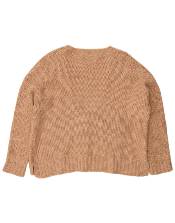 Marks & Spencer Womens Oversized Cardigan Sweater UK 18 XL Beige Acrylic