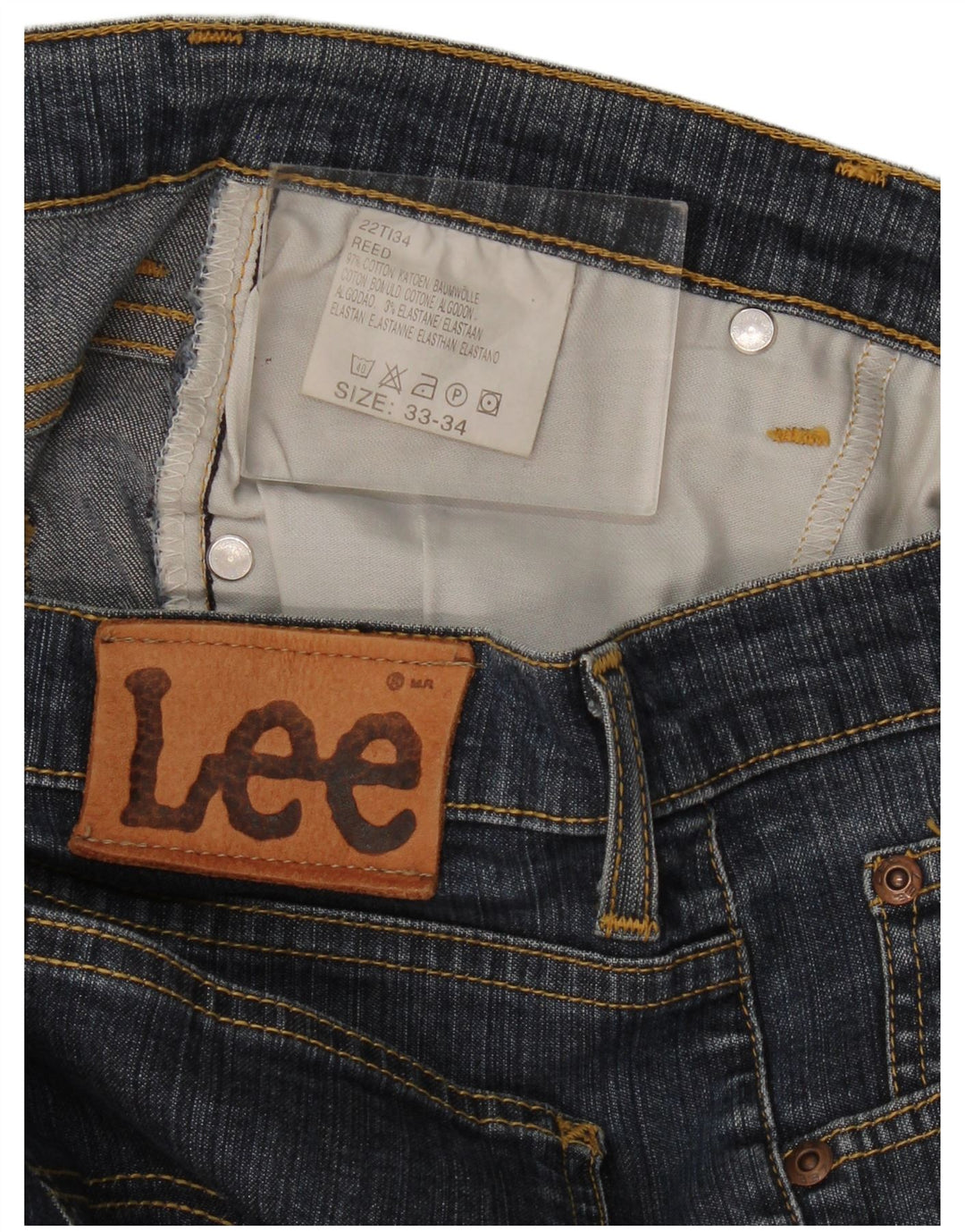 Lee Womens Bootcut Jeans W33 L29 Navy Blue Cotton