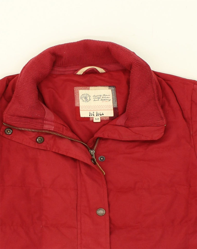 FAT FACE Womens Padded Jacket UK 10 Small Red Polyester | Vintage Fat Face | Thrift | Second-Hand Fat Face | Used Clothing | Messina Hembry 