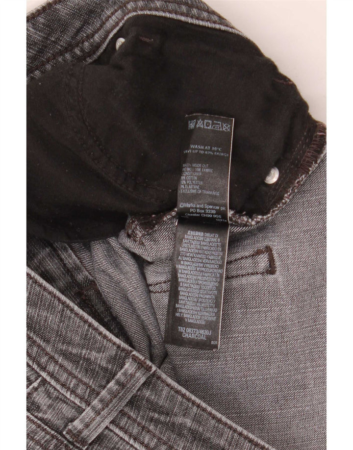 Marks & Spencer Womens Bootcut Jeans UK 12 Medium W30 L34 Grey Cotton