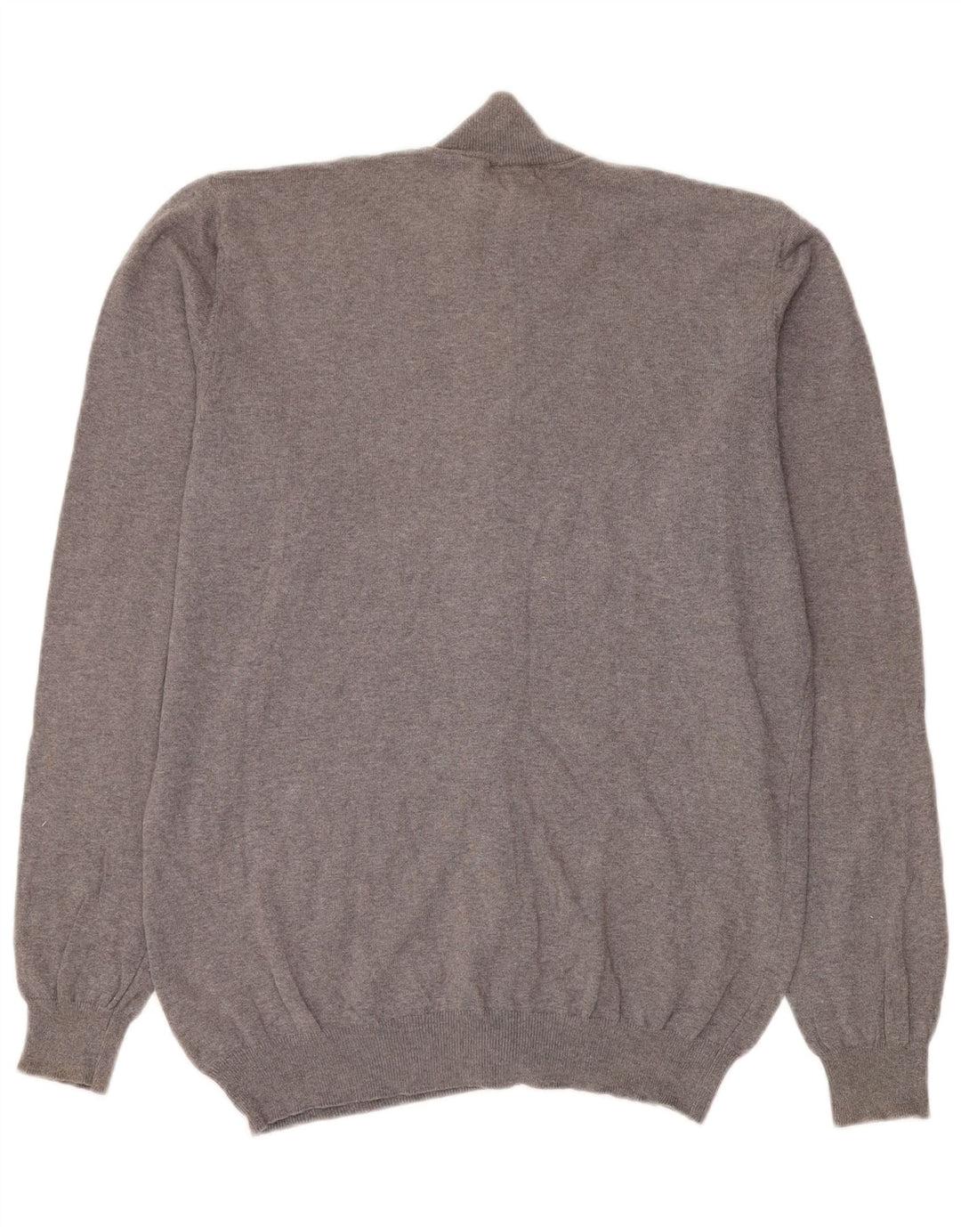 Sergio Tacchini Mens Cardigan Sweater Medium Grey Cotton
