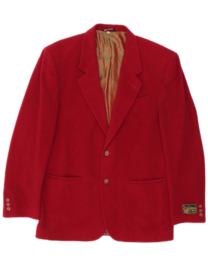 Vintage Mens 2 Button Blazer Jacket IT 48 Medium Red Wool