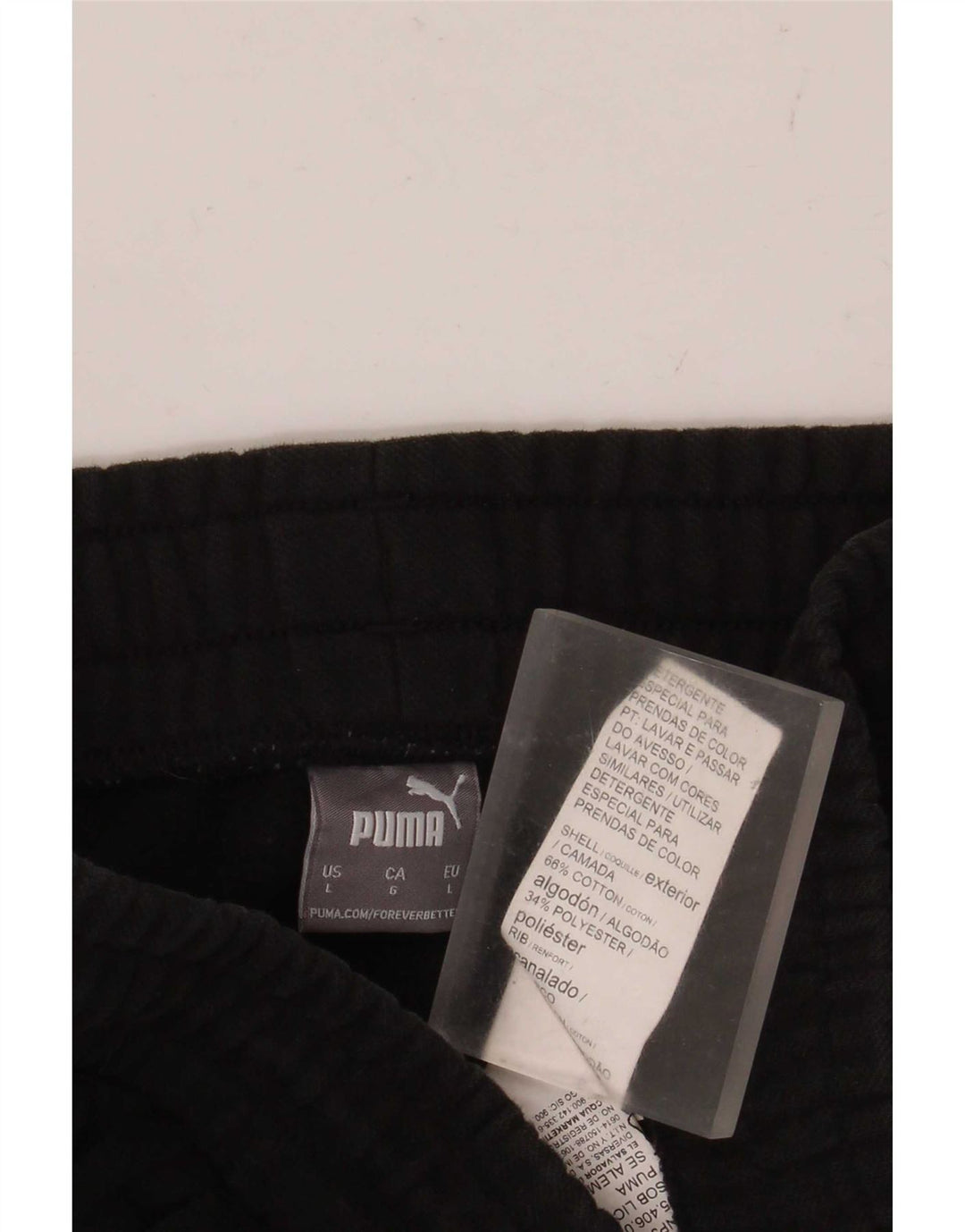 Puma Mens Tracksuit Trousers Joggers Large  Black Cotton