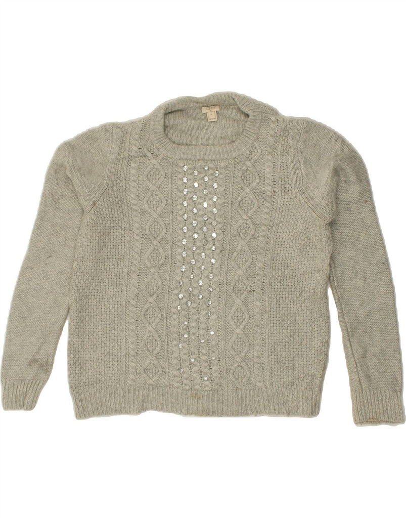 J. CREW Womens Crew Neck Jumper Sweater UK 18 XL Grey | Vintage J. Crew | Thrift | Second-Hand J. Crew | Used Clothing | Messina Hembry 
