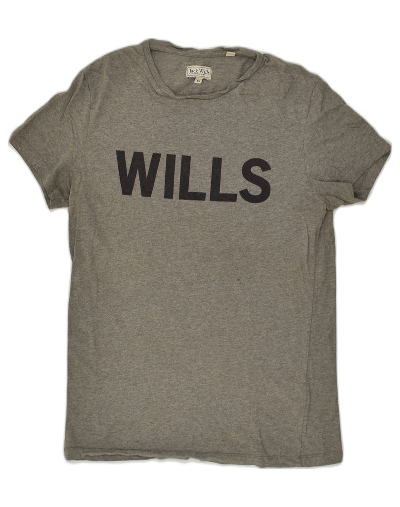 JACK WILLS Mens Graphic T-Shirt Top XS Grey Cotton | Vintage Jack Wills | Thrift | Second-Hand Jack Wills | Used Clothing | Messina Hembry 