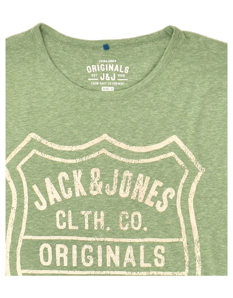 JACK & JONES Mens Graphic T-Shirt Top Small Green Cotton | Vintage Jack & Jones | Thrift | Second-Hand Jack & Jones | Used Clothing | Messina Hembry 